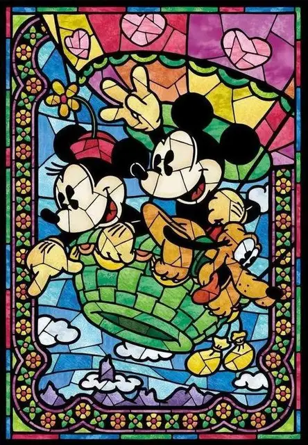 Disney Mickey & Friends Paint by Number - Multicolored Festive Stained Glass