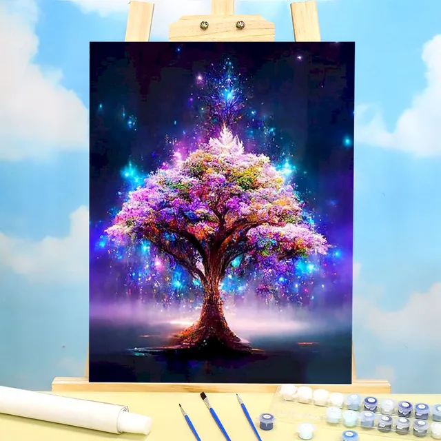 Paint by Numbers Fantasy - Cosmic Genesis of the Stellar Tree of Life
