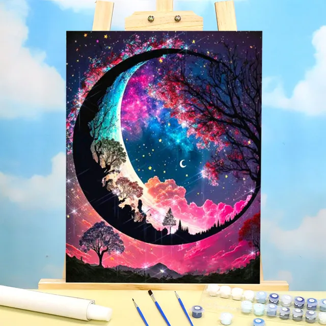 Paint by Numbers Fantasy - The Cosmic Moon and its Wonders
