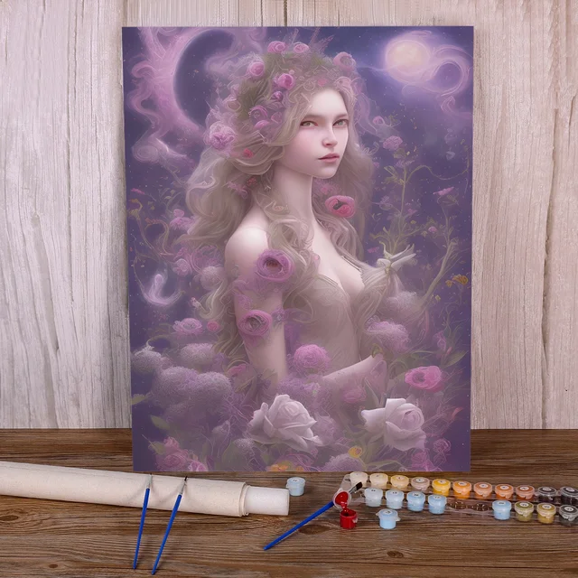 Paint by Number - Nymph of the Eternal Roses
