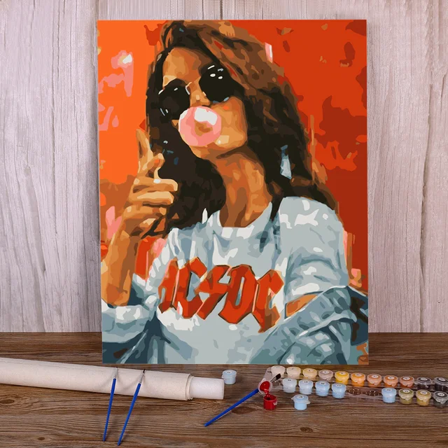 Paint by Number - Rock Glamour Female Portrait