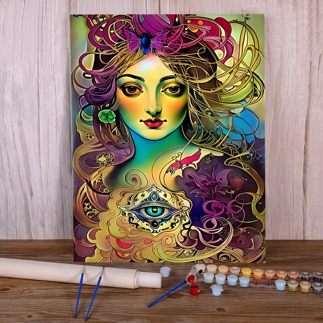 Paint by Number - Psychedelic Female Face