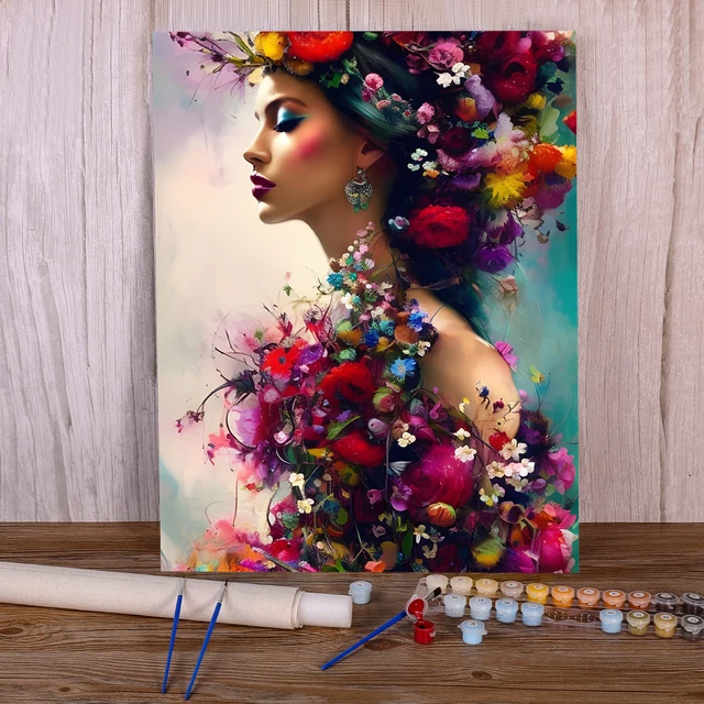 Paint by Numbers Enchanting Floral Harmony