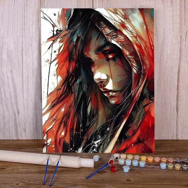 Paint by Number Abstract Portrait Flamboyant