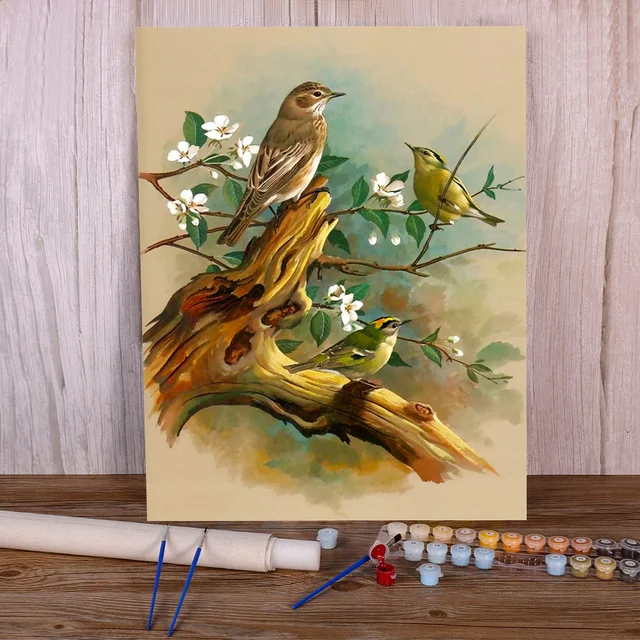 Spring Motifs - Paint by Numbers Song of the Warblers