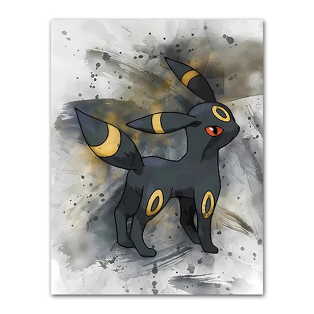 Pokemon Paint by Numbers - Umbreon Lightning Storm